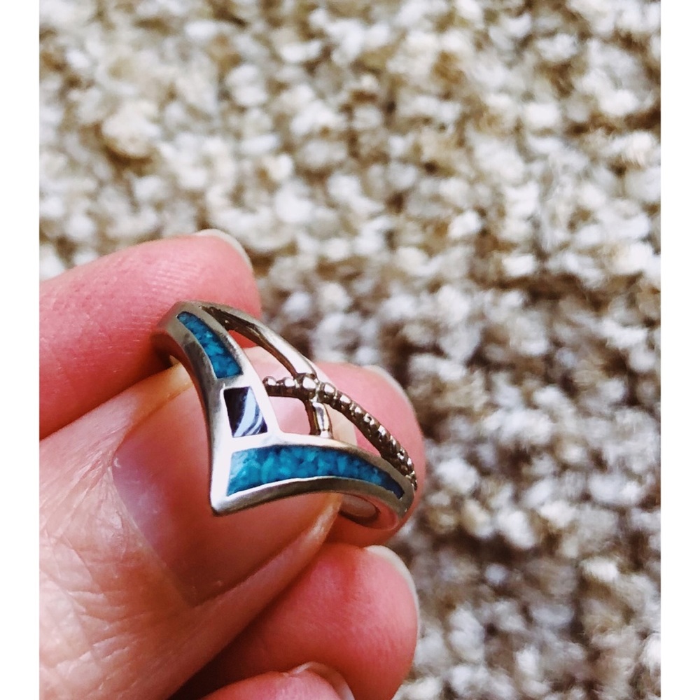 Vintage Chip & Onyx Ring